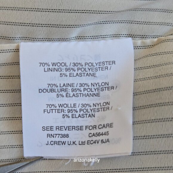 J. Crew Campbell Blazer *SLEEVES ALTERED* Wool Blend Houndstooth jacket - Picture 12 of 14